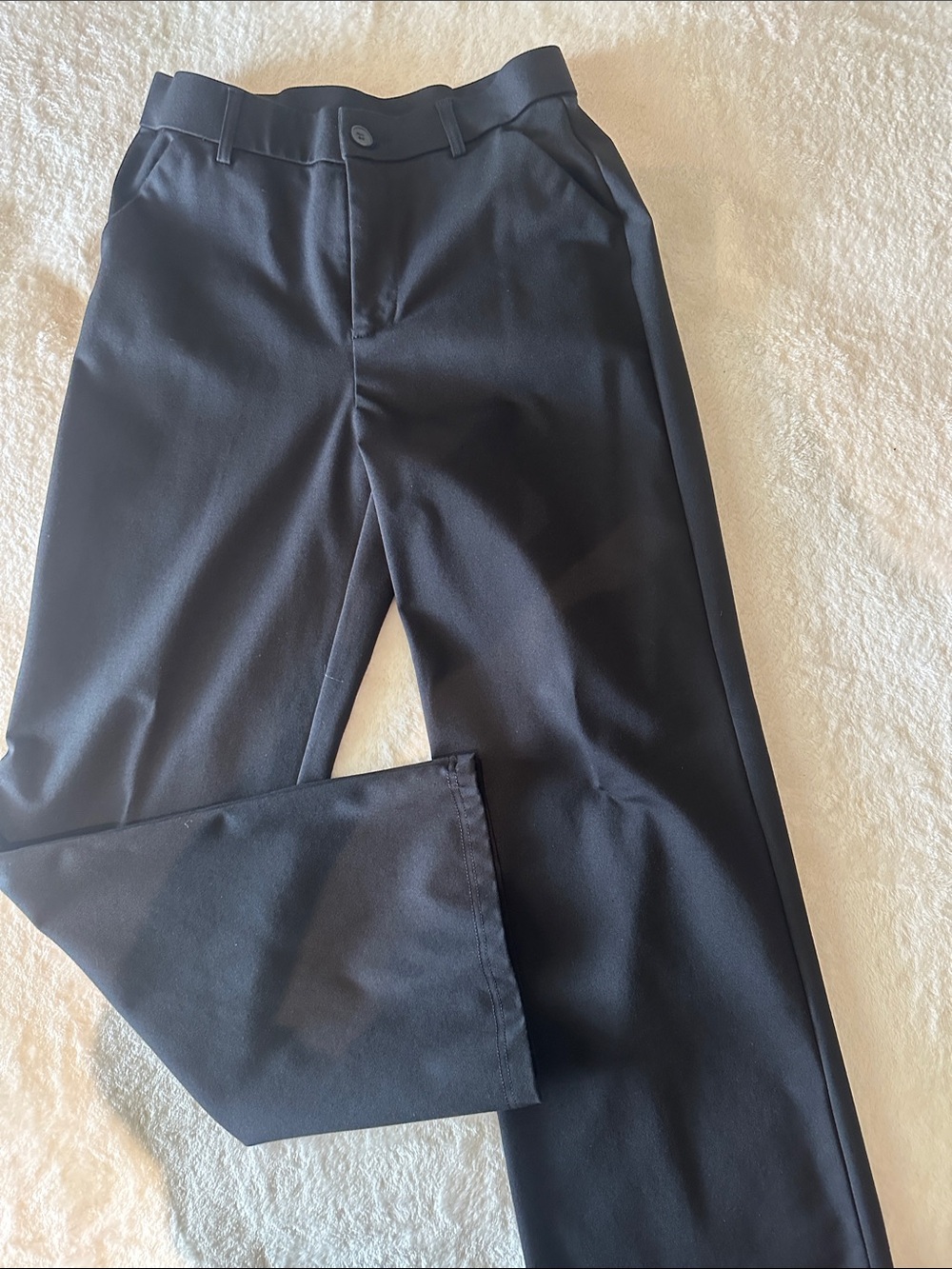 Classic Black Straight-Leg Work Trousers
